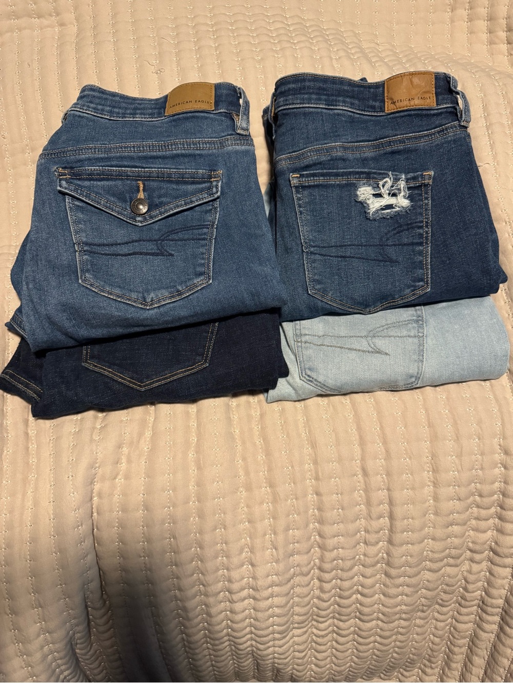 American Eagle Outfitters Women’s Blue Denim Jeans - 10L- Lot of 4
